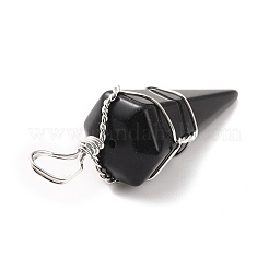 Colgantes de piedras preciosas naturales de obsidiana&nbsp;G-D458-06P-03-RS