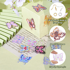 Kit de fabrication de boucles d'oreilles pendantes papillon à faire soi-même&nbsp;DIY-TA0006-34