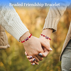 Bracelets ajustables en perles tressées en nylon&nbsp;BJEW-TA00486