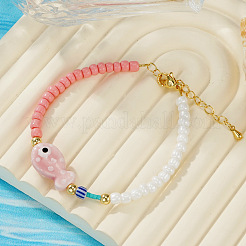 Braccialetti con ciondoli a forma di pesce con perline di porcellana e vetro per le donne&nbsp;UD7779