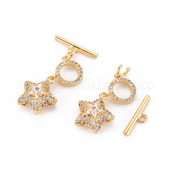 Fermagli a ginocchiera in ottone e zirconio cubico&nbsp;KK-S354-293A-NF