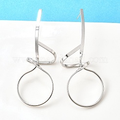 Anlaufgeschützte Ohrstecker aus 304 Edelstahl&nbsp;EJEW-L215-48P