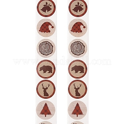 500 x runde Aufkleber mit Weihnachtsmotiv.&nbsp;LS-AJEW-S090-04H