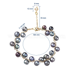 Bracelets en perles de culture d'eau douce&nbsp;BJEW-JB04819
