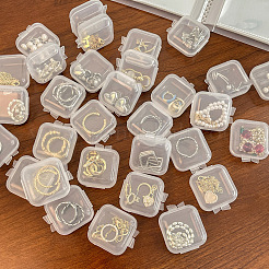 Mini-Behälter aus transparenten Kunststoffperlen&nbsp;PW-WG74209-01