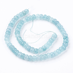 Natürliche weiße Jade Perlenstränge&nbsp;G-R171-6x8mm-M