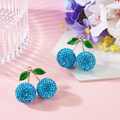 2 breloque cerise en alliage&nbsp;FIND-TA0009-30B