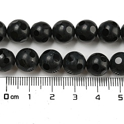 Natürliche schwarze Onyxperlenstränge&nbsp;G-L271-02-10mm