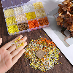 156g 12 Stil Glas Saatperlen&nbsp;SEED-SC0001-32A-04