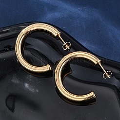 Pendientes de acero inoxidable 304 en forma de C&nbsp;EJEW-A125-17G