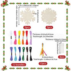 1 Beutel Holz-Kreuzstichpackungen mit Weihnachtsmotiv&nbsp;WOOD-SC0002-23A