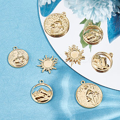 12 pendentif en acier inoxydable 304 de 4 styles&nbsp;STAS-BBC0001-61