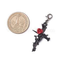 6 pendentif décoratif en alliage émaillé pour Halloween&nbsp;HJEW-JM03922