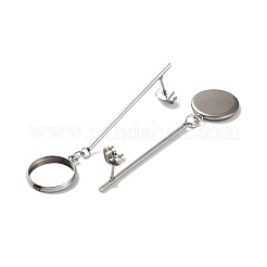 Boucles d'oreilles à tige en acier inoxydable 304 anti-ternissement&nbsp;STAS-P328-12P