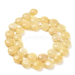 Natürliche gelbe Jade Perlen Stränge&nbsp;G-H005-B05-01