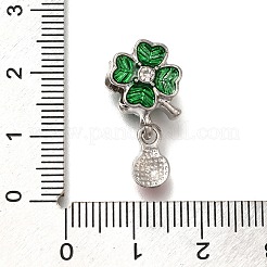 Alliage de placage en rack cristal strass breloques européennes&nbsp;PALLOY-P307-20P
