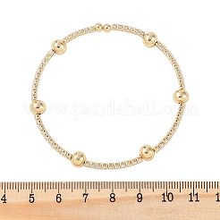 Bracelets en laiton micro pavé de zircons cubiques transparents pour femmes&nbsp;BJEW-M047-02G