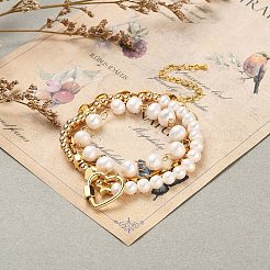 Perlen Armbänder & Glieder Armbänder & Kettenarmbänder Sets&nbsp;BJEW-JB05509