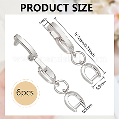 6 fermoir de bracelet de montre en laiton&nbsp;DIY-BC0013-44A-P