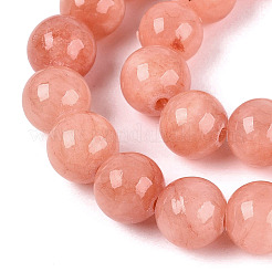 Hebillas de abalorios piedras preciosas de jade amarillo teñido natural&nbsp;G-R271-8mm-Y31