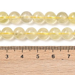 Stränge aus natürlichen Zitronenquarzperlen (erhitzt)&nbsp;G-P596-8mm-01