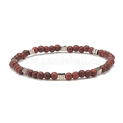 Ensemble de bracelets extensibles en perles de bois naturel&nbsp;BJEW-JB07344