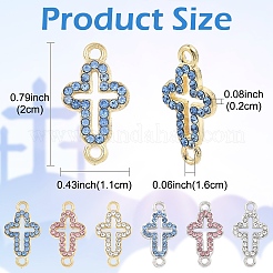 30 ciondolo con connettore in strass in lega di 3 colori&nbsp;FIND-YW0011-18A