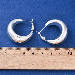 Orecchini a cerchio a goccia in acciaio inossidabile 304 per donna&nbsp;EJEW-A125-30S