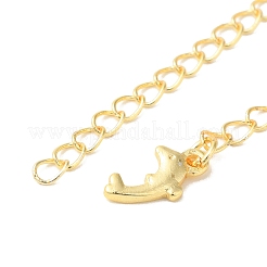 Emembouts en laiton plaquées en rack avec chaîne et breloques&nbsp;KK-F873-08G