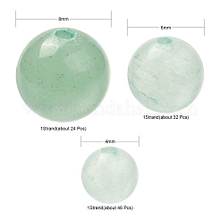 3 filo 3 fili di perline di avventurina verde naturale di 1 dimensioni&nbsp;G-FS0001-02