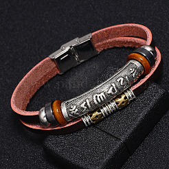 Lederband Multi-Strang-Armbänder&nbsp;BJEW-F352-13M