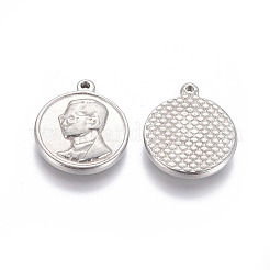 Pendentifs en acier inoxydable 201 anti-ternissement&nbsp;STAS-L232-031P
