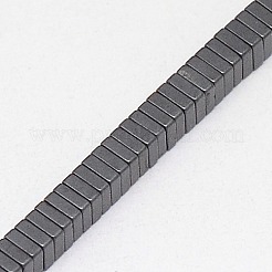Galvanoplastie non magnétiques hématite synthétique perles Heishi brins&nbsp;G-J171B-4x4mm-03