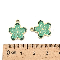 304 Edelstahl-Emaille-Anhänger&nbsp;STAS-D384-05A-G