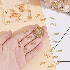 40 pièces pendentif en laiton bélières de pincement&nbsp;KK-UN0002-72