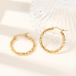 Pendientes de aro de acero inoxidable 201&nbsp;EJEW-I245-07B