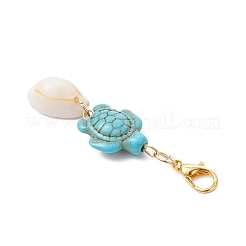 Decorazioni pendenti in turchese sintetico&nbsp;HJEW-JM03645-02
