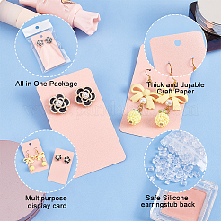 120 porte-cartes en papier kraft vierge pour boucles d'oreilles&nbsp;DIY-PH0009-96B