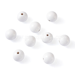 Perles européennes en bois naturel peintes à la bombe&nbsp;WOOD-TA0002-24A