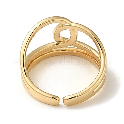 Offene Manschettenringe aus Messing mit Rack-Beschichtung für Damen&nbsp;RJEW-M162-27G