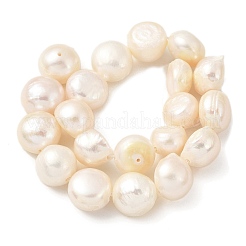 Hebras de perlas de agua dulce cultivadas naturales&nbsp;PEAR-A006-10A