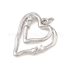 Pendentifs en laiton zircon cubique transparent&nbsp;KK-G544-05P-03