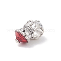 Europäische Emaille-Perlen aus Legierung mit Weihnachtsthema&nbsp;MPDL-Q213-10AS