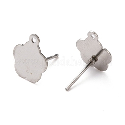 Boucles d'oreilles à tige en acier inoxydable 304 anti-ternissement&nbsp;STAS-H124-17P