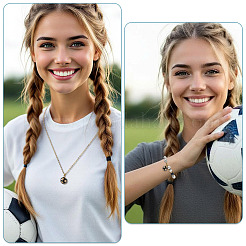 Sportliche Messing-Anhänger mit Mikropflaster und klaren Zirkonia&nbsp;KK-TA0008-67
