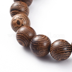 Unisex Holzperlen Stretch Armbänder&nbsp;BJEW-JB04965