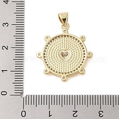 Latón micro pavimenta claro colgantes de circonio cúbico&nbsp;KK-I712-37G