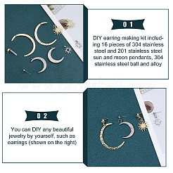 Kit de fabricación de aretes de diy&nbsp;DIY-FH0003-28