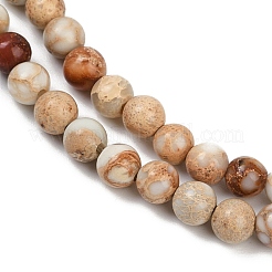 Brins de perles de jaspe impérial/régalite naturelle teintée/jaspe sédimentaire marin&nbsp;G-B124-C04-11