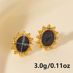 Pendientes de girasol de acero inoxidable 304&nbsp;LS-FC3127-3